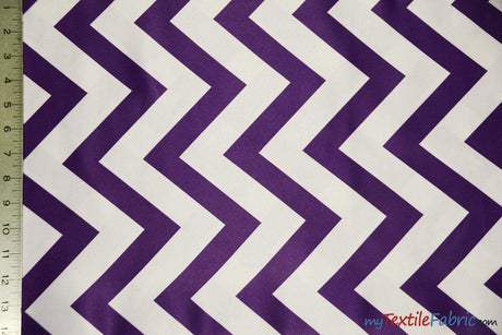 Chevron Satin Fabric | Chevron L'amour Satin | Matte Satin Print | 60" Wide | Multiple Colors | Fabric mytextilefabric Yards Purple 