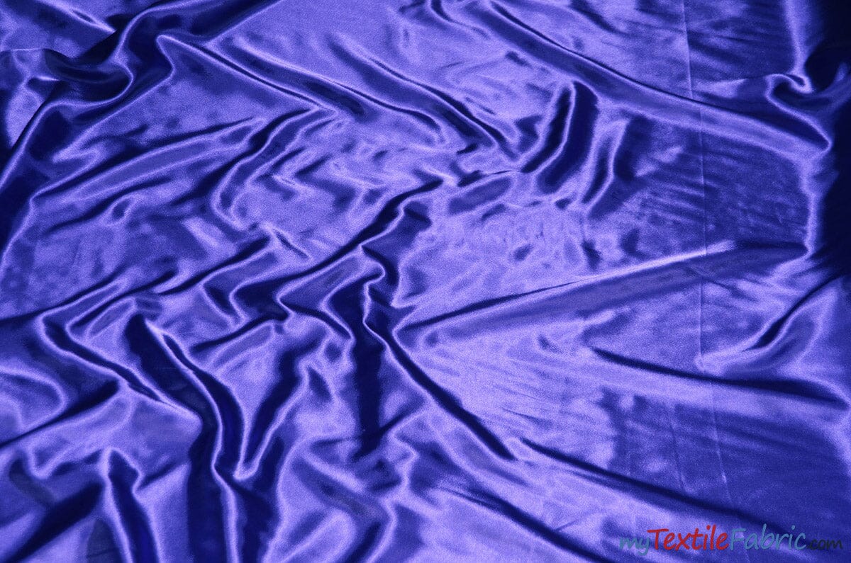 Charmeuse Satin Fabric | Silky Soft Satin | 60" Wide | Wholesale Bolt Only | Multiple Colors | Fabric mytextilefabric Bolts Purple 