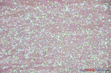 Load image into Gallery viewer, Glitz Mesh Sequins Fabric | 3mm Glitter Sequins | 52&quot; Wide | Multiple Colors | Fabric mytextilefabric Yards Rainbow White 