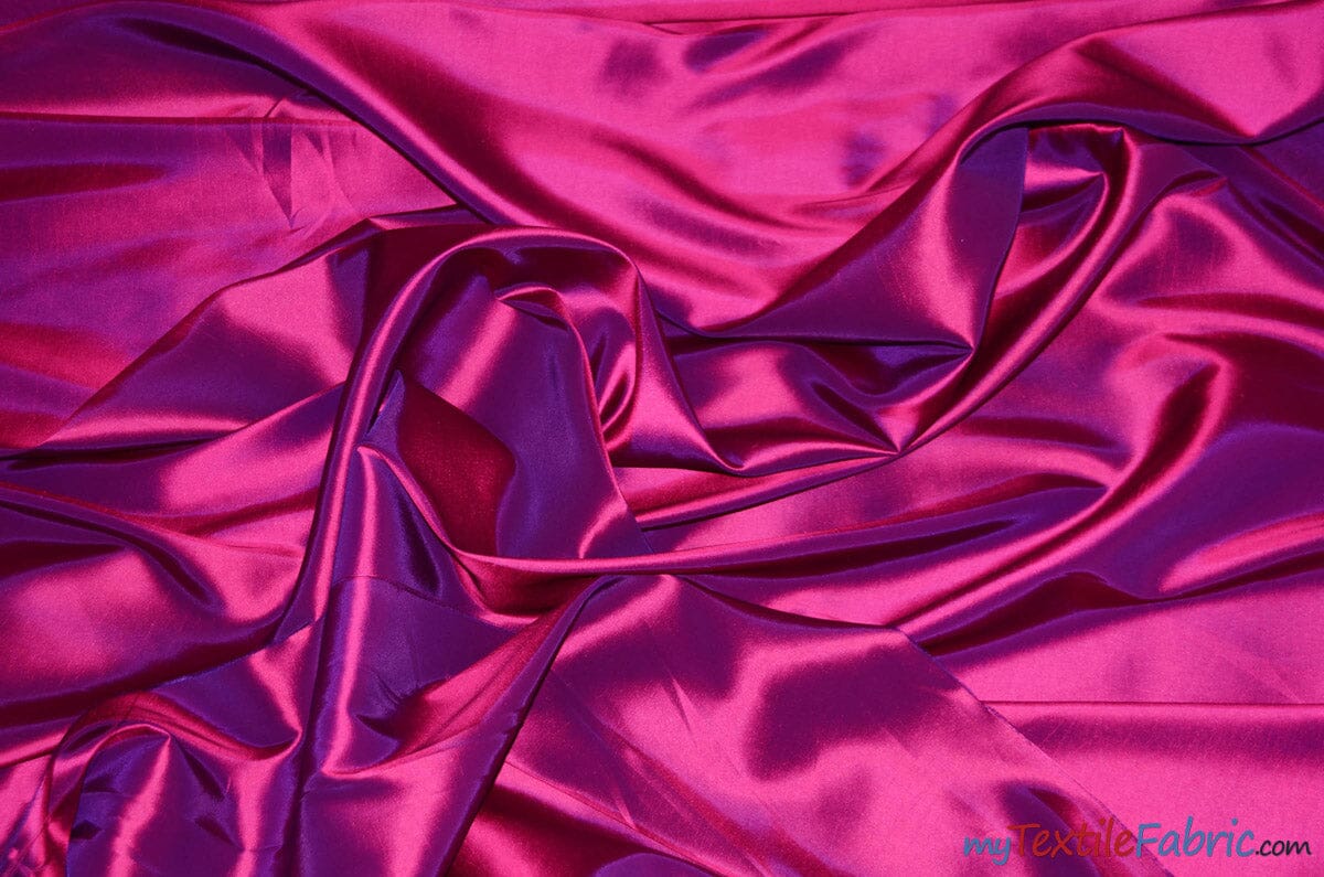 Stretch Taffeta Fabric | 60" Wide | Multiple Solid Colors | Sample Swatch | Costumes, Apparel, Cosplay, Designs | Fabric mytextilefabric Sample Swatches Raspberry 