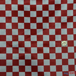 Load image into Gallery viewer, 1&quot; Checker Satin Print Fabric | Checkered Racing Fabric | Dull Satin Print | 60&quot; Wide | 2 Colors | White Black | White Red | Fabric mytextilefabric Yards Red 1 Inch Checkers 
