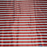 Load image into Gallery viewer, 1&quot; Stripe Satin Print | Dull Satin Print | 58/60&quot; Wide | Stripe Satin Print Fabric | 3 Colors | Fabric mytextilefabric Yards Red White 1&quot; Stripe 
