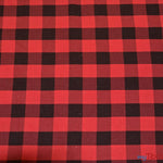 Load image into Gallery viewer, Gingham Checkered Fabric | Polyester Picnic Checkers | 1&quot; x 1&quot; | 60&quot; Wide | Tablecloths, Curtains, Drapery, Events, Apparel | Fabric mytextilefabric Yards Buffalo Red Black 
