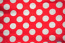 Polka Dot Satin | Soft Satin Polka Dot Charmeuse Fabric | 60" Wide | Fabric mytextilefabric Yards Red Polka Dot 