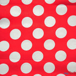 Load image into Gallery viewer, Polka Dot Satin | Soft Satin Polka Dot Charmeuse Fabric | 60&quot; Wide | Fabric mytextilefabric Yards Red Polka Dot 
