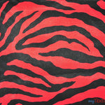Load image into Gallery viewer, Animal Zebra Satin Fabric | Soft Satin Zebra Charmeuse Fabric | 60&quot; Wide | Multiple Colors | Fabric mytextilefabric Yards Red Zebra 
