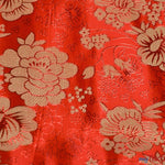 Load image into Gallery viewer, Oriental Metallic Flower Brocade | Metallic Brocade B23 | 58&quot; Wide | Chinese Brocade Fabric | Fabric mytextilefabric Yards Red 
