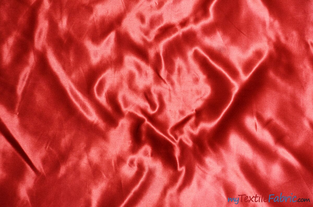 Red Bridal Satin Fabric, Red Duchesse Bridal Shiny Satin by Yard, Red Heavy  Satin for Wedding Dress, Gown, Backdrop, Red Shiny Fabric 