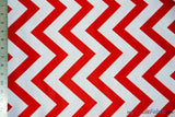 Chevron Satin Fabric | Chevron L'amour Satin | Matte Satin Print | 60" Wide | Multiple Colors | Fabric mytextilefabric Yards Red 