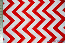 Load image into Gallery viewer, Chevron Satin Fabric | Chevron L&#39;amour Satin | Matte Satin Print | 60&quot; Wide | Multiple Colors | Fabric mytextilefabric Yards Red 