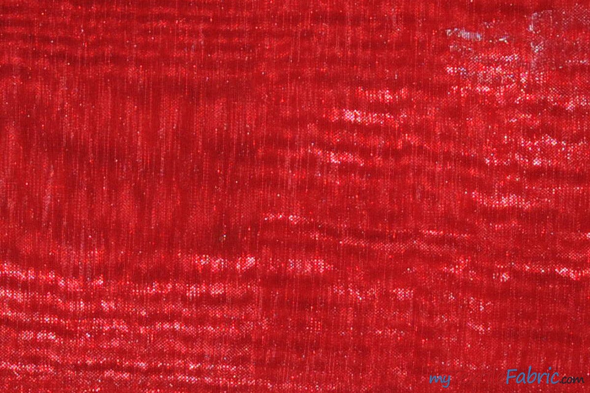 Soft and Smooth Mirror Organza Fabric | 60" Wide | Wholesale Bolt | Multiple Colors | Fabric mytextilefabric Bolts Red 