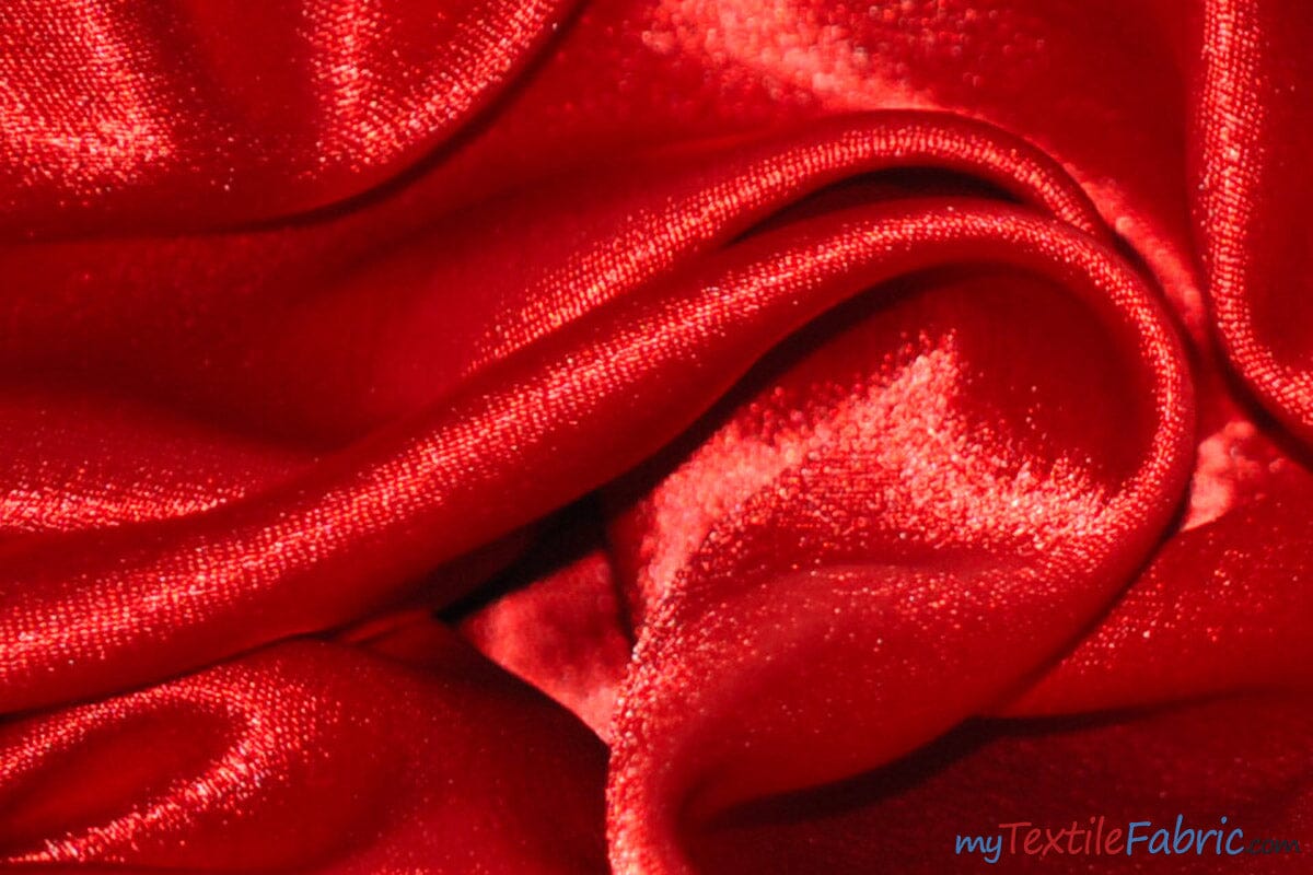 Superior Quality Crepe Back Satin | Japan Quality | 60" Wide | Wholesale Bolt | Multiple Colors | Fabric mytextilefabric Bolts Red 