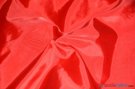 Polyester Silky Habotai Lining | 58" Wide | Super Soft and Silky Poly Habotai Fabric | Wholesale Bolt | Multiple Colors | Digital Printing, Apparel Lining, Drapery and Decor | Fabric mytextilefabric Bolts Red 