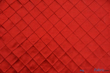 Load image into Gallery viewer, Taffeta Pintuck Fabric | 2&quot;x2&quot; Diamond | Diamond Taffeta Fabric | 54&quot; Wide | Multiple Colors | Fabric mytextilefabric Yards Red 
