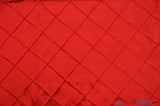 Taffeta Pintuck Fabric | 4"x4" Diamond | Diamond Taffeta Fabric | 58" Wide | Multiple Colors | Wholesale Bolt | Fabric mytextilefabric Bolts Red 