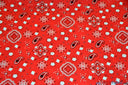 Bandana Cotton Print | Bandanna Fabric | 58/60" Wide | Multiple Colors | Fabric mytextilefabric Yards Red 