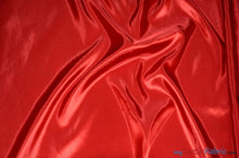 Load image into Gallery viewer, Stretch Taffeta Fabric | 60&quot; Wide | Multiple Solid Colors | Continuous Yards | Costumes, Apparel, Cosplay, Designs | Fabric mytextilefabric Yards Red 
