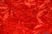 Load image into Gallery viewer, Crushed Triple Velvet | Crush Velvet Fabric | 45&quot; Wide | Original Crushed Plush Velvet | Multiple Colors | Fabric mytextilefabric Yards Red 
