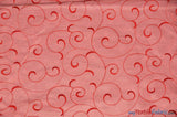 Swirl Organza Fabric | Embroidered Swirl Sheer | 54" Wide | Multiple Colors | Fabric mytextilefabric Yards Red 