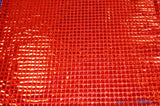 Hologram Square Sequins Fabric | Holographic Quad Sequins Fabric by the Yard | 40" Wide | Glued on Sequins for Decoration | 7 Colors | Fabric mytextilefabric Yards Red 