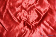 Load image into Gallery viewer, Bridal Satin Fabric | Shiny Bridal Satin | 60&quot; Wide | Multiple Colors | Continuous Yards | Fabric mytextilefabric Yards Red 