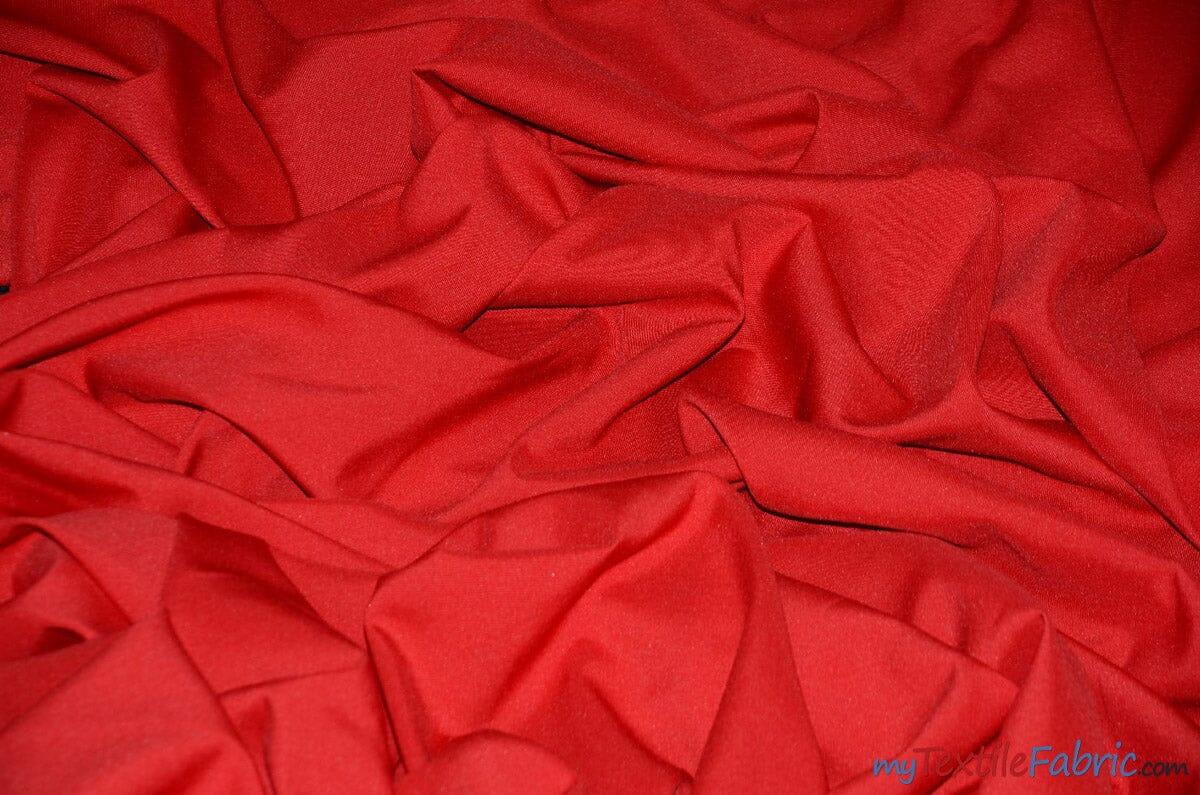 60" Wide Polyester Fabric Wholesale Bolt | Visa Polyester Poplin Fabric | Basic Polyester for Tablecloths, Drapery, and Curtains | Fabric mytextilefabric Bolts Red 