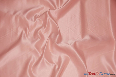 Stretch Matte Satin Peau de Soie Fabric | 60" Wide | Stretch Duchess Satin | Stretch Dull Lamour Satin for Bridal, Wedding, Costumes, Bridesmaid Dress Fabric mytextilefabric Yards River Rose 