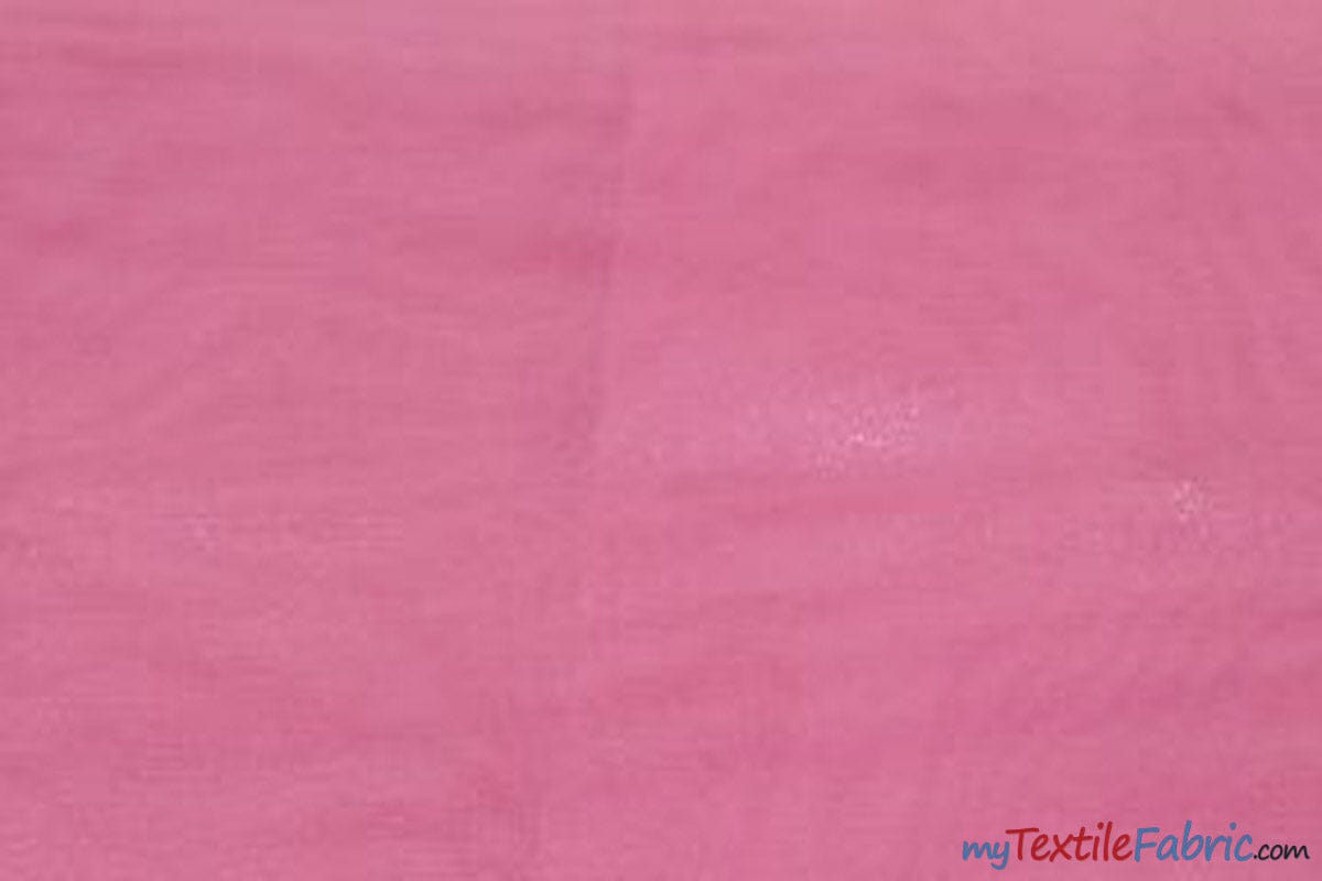 Crystal Organza Fabric | Sparkle Sheer Organza | 60" Wide | Continuous Yards | Multiple Colors | Fabric mytextilefabric Yards Rose 