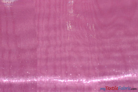 Soft and Smooth Mirror Organza Fabric | 60" Wide | Continuous Yards | Multiple Colors | Fabric mytextilefabric Yards Rose 