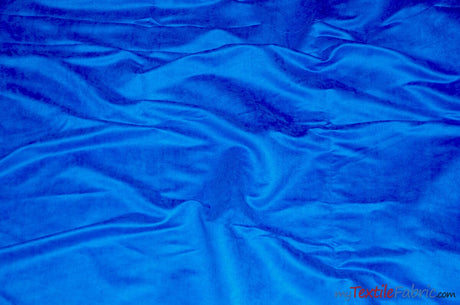 Suede Fabric | Microsuede | 40 Colors | 60" Wide | Faux Suede | Upholstery Weight, Tablecloth, Bags, Pouches, Cosplay, Costume | Wholesale Bolt | Fabric mytextilefabric Bolts Royal Blue 