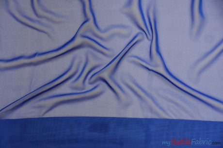 Chiffon Fabric | Super Soft & Flowy | 60" Wide | Wholesale Bolt | Multiple Colors | Fabric mytextilefabric Bolts Royal Blue 