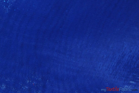 Soft and Smooth Mirror Organza Fabric | 60" Wide | Continuous Yards | Multiple Colors | Fabric mytextilefabric Yards Royal Blue 