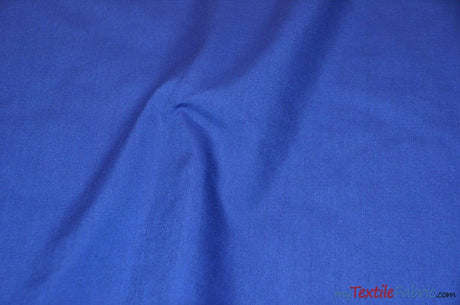 Polyester Cotton Broadcloth Fabric | 60" Wide | Solid Colors | Wholesale Bolt | Multiple Colors | Fabric mytextilefabric Bolts Royal Blue 