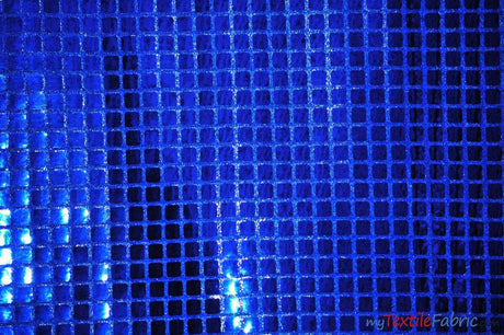 Square Sequins Fabric | Quad Sequins Fabric | 45" Wide | Multiple Colors | Decor and Costumes | Fabric mytextilefabric Yards Royal Blue 