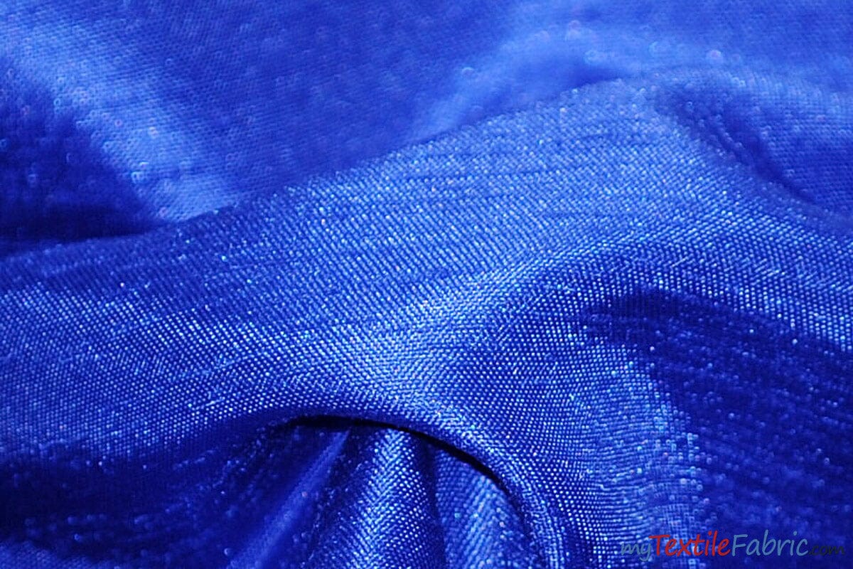 Shantung Satin Fabric | Satin Dupioni Silk Fabric | 60" Wide | Multiple Colors | Continuous Yards | Fabric mytextilefabric Yards Royal Blue 