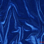 Load image into Gallery viewer, Soft and Plush Stretch Velvet Fabric | Stretch Velvet Spandex | 58&quot; Wide | Spandex Velour for Apparel, Costume, Cosplay, Drapes | Fabric mytextilefabric Yards Royal Blue 
