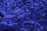 Crushed Triple Velvet | Crush Velvet Fabric | 45" Wide | Original Crushed Plush Velvet | Multiple Colors | Fabric mytextilefabric Yards Royal Blue 