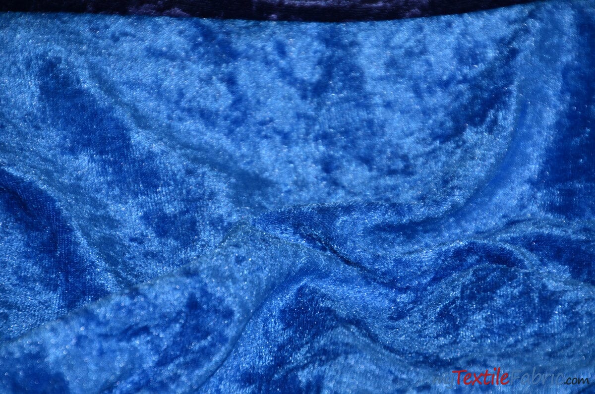 Panne Velvet Fabric | 60" Wide | Crush Panne Velour | Apparel, Costumes, Cosplay, Curtains, Drapery & Home Decor | Fabric mytextilefabric Yards Royal Blue 
