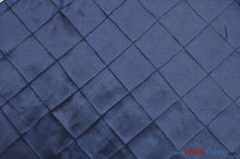 Load image into Gallery viewer, Taffeta Pintuck Fabric | 4&quot;x4&quot; Diamond | Diamond Taffeta Fabric | 58&quot; Wide | Multiple Colors | Continuous Yards | Fabric mytextilefabric Yards Royal Blue 
