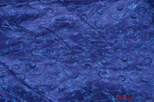 Load image into Gallery viewer, Swirl Organza Fabric | Embroidered Swirl Sheer | 54&quot; Wide | Multiple Colors | Fabric mytextilefabric Yards Royal Blue 