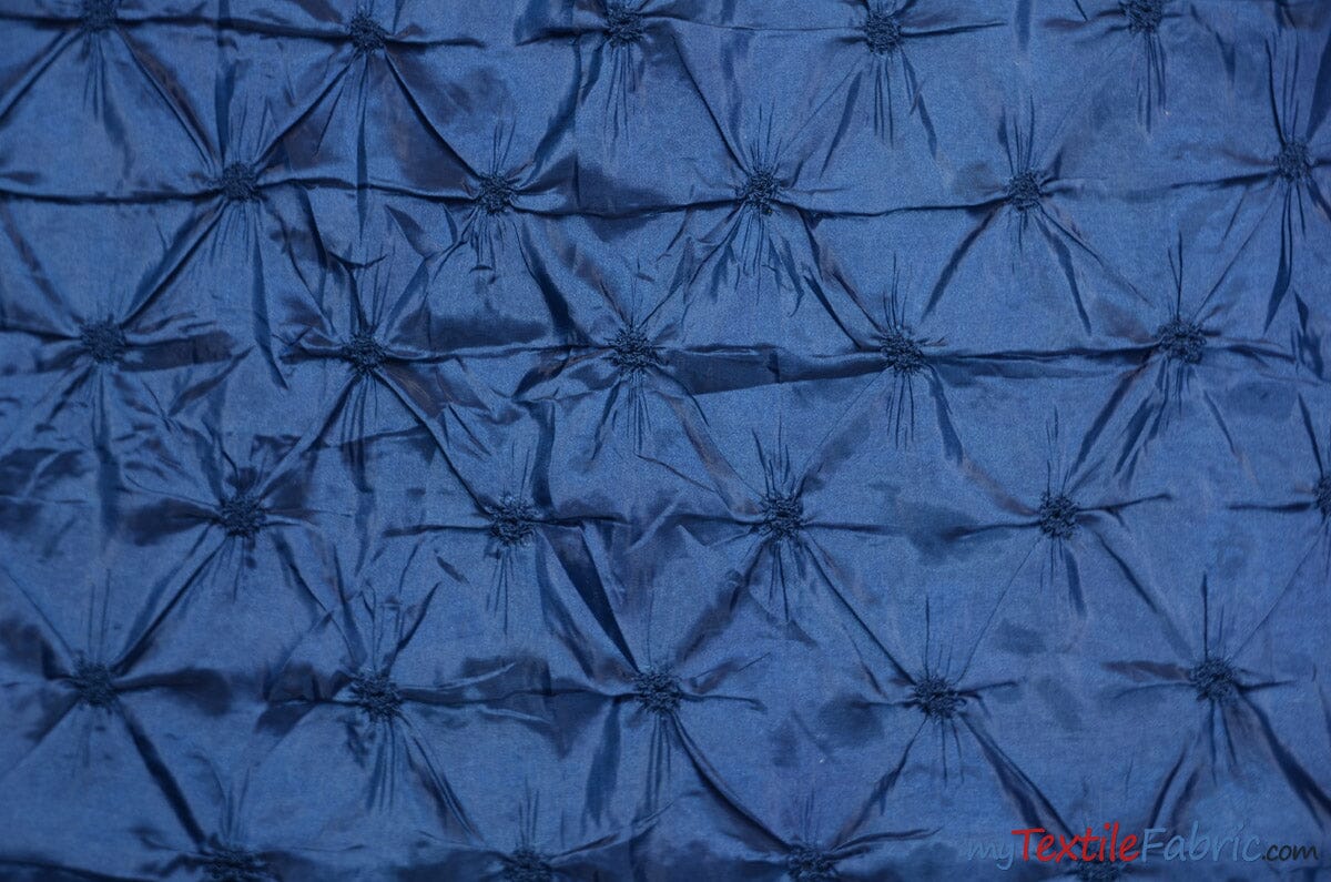 Pinwheel Taffeta Fabric | Button Taffeta Fabric | 48" Wide | Multiple Colors | Fabric mytextilefabric Yards Royal Blue 