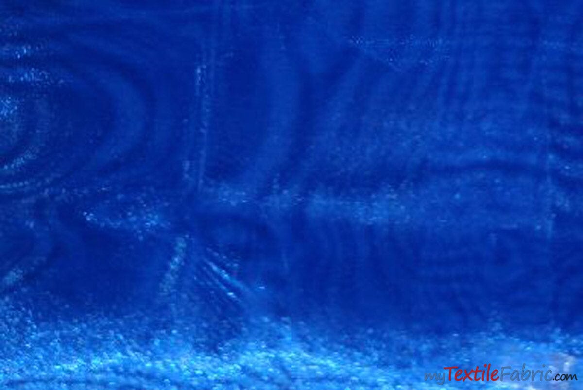 Crystal Organza Fabric | Sparkle Sheer Organza | 60" Wide | Sample Swatch | Multiple Colors | Fabric mytextilefabric Sample Swatches Royal Blue 