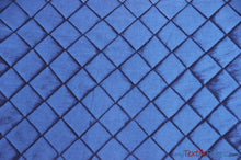 Load image into Gallery viewer, Taffeta Pintuck Fabric | 2&quot;x2&quot; Diamond | Diamond Taffeta Fabric | 54&quot; Wide | Multiple Colors | Fabric mytextilefabric Yards Royal Blue 