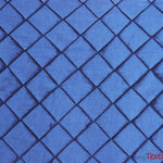 Load image into Gallery viewer, Taffeta Pintuck Fabric | 2&quot;x2&quot; Diamond | Diamond Taffeta Fabric | 54&quot; Wide | Multiple Colors | Fabric mytextilefabric Yards Royal Blue 
