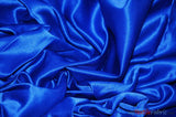 L'Amour Satin Fabric | Polyester Matte Satin | Peau De Soie | 60" Wide | Continuous Yards | Wedding Dress, Tablecloth, Multiple Colors | Fabric mytextilefabric Yards Royal Blue 