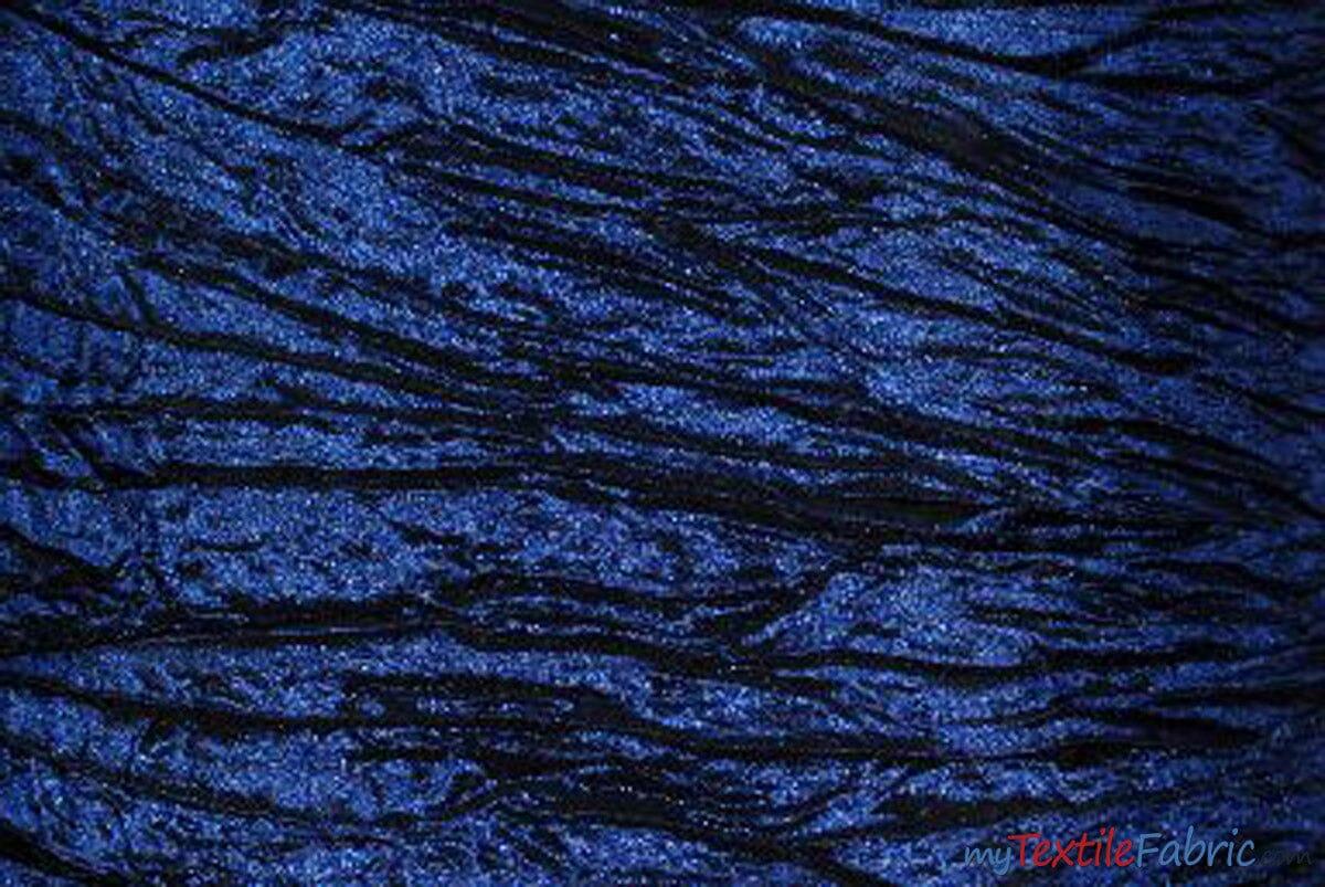 Crease Taffeta Fabric | Crush Taffeta | 52" Wide | Wholesale Bolt | Multiple Colors | Fabric mytextilefabric Bolts Royal Blue 