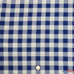 Load image into Gallery viewer, Gingham Checkered Fabric | Polyester Picnic Checkers | 1&quot; x 1&quot; | 60&quot; Wide | Tablecloths, Curtains, Drapery, Events, Apparel | Fabric mytextilefabric Yards Royal Blue White 
