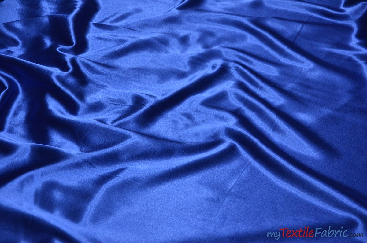 Crepe Back Satin | Korea Quality | 60" Wide | Continuous Yards | Multiple Colors | Fabric mytextilefabric Yards Royal Blue 