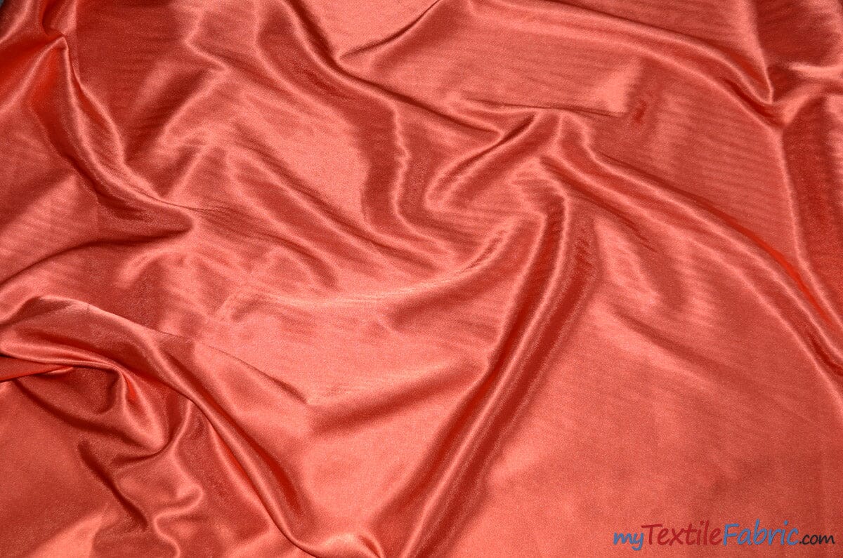 Crepe Back Satin | Korea Quality | 60" Wide | Sample Swatch | Multiple Colors | Fabric mytextilefabric Sample Swatches Rust 