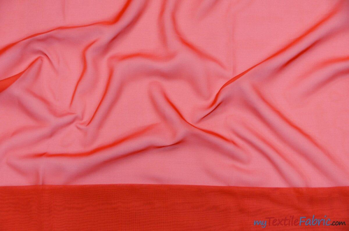 Chiffon Fabric | Super Soft & Flowy | 60" Wide | By the Continuous Yard | Multiple Colors | Fabric mytextilefabric Yards Rust 